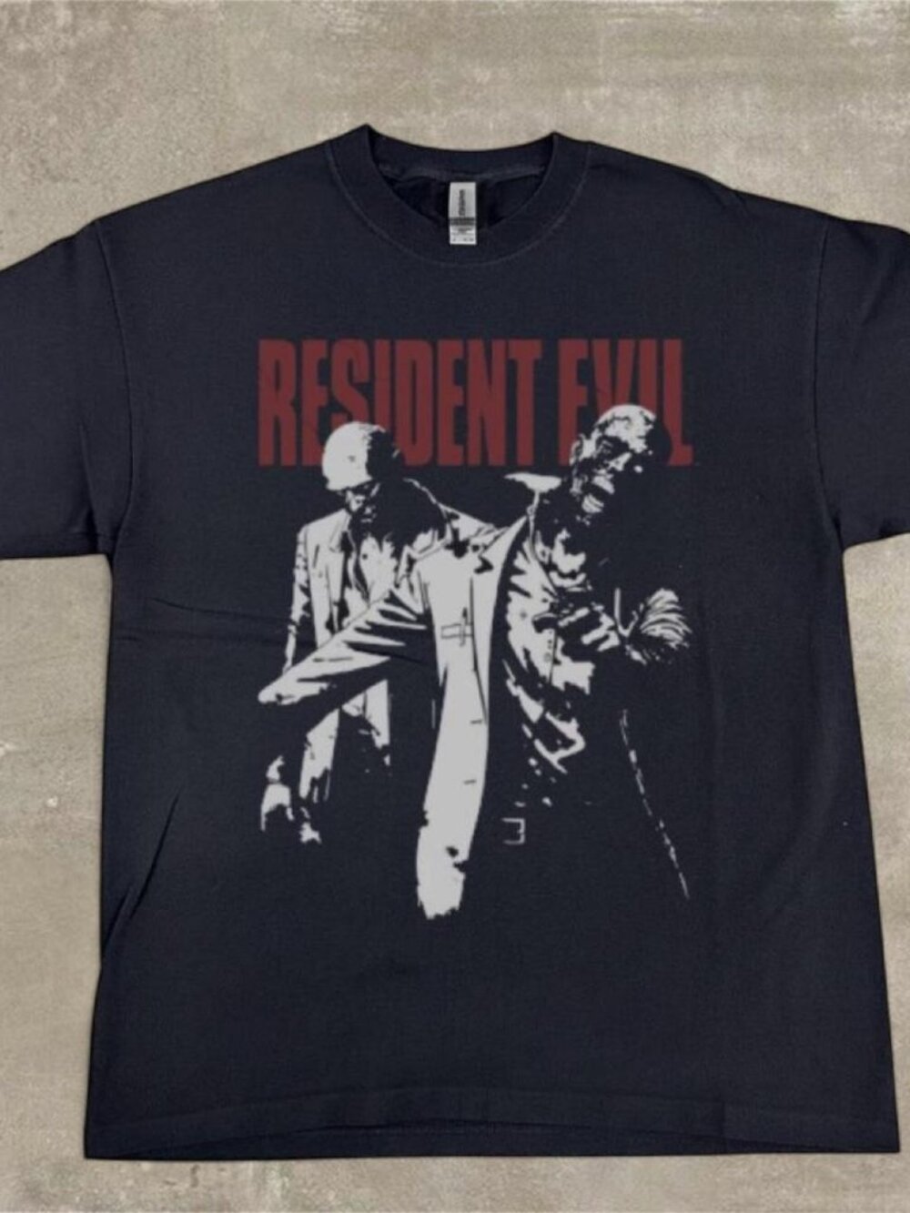 Gildan Washed Black Resident Evil Zombie Graphic T-Shirt